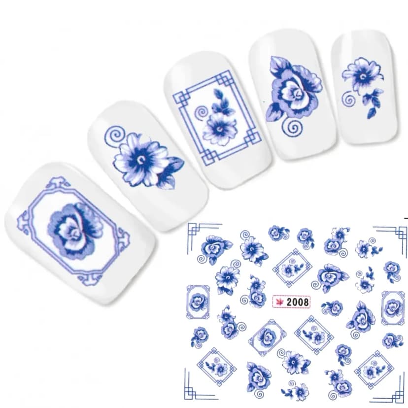 Tattoo Blumen Nagel Sticker Flower Aufkleber Nail Art Nägel Fleurs Fuß