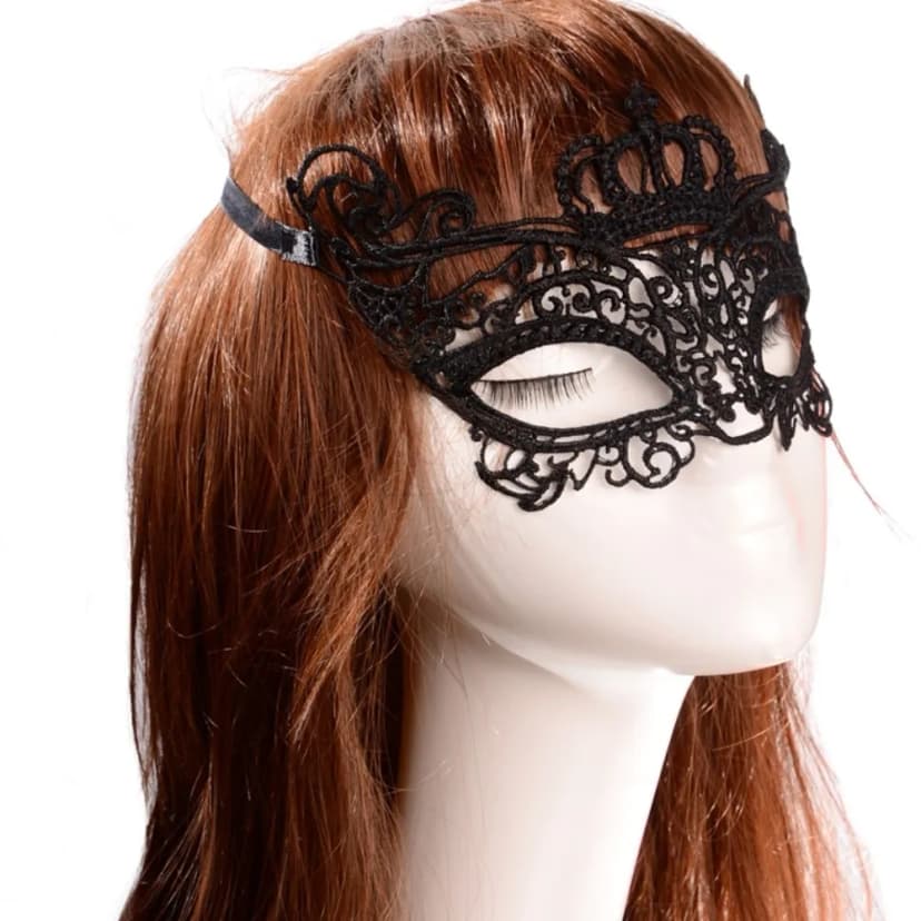 Venezianische Augenmaske Stoff Ballmaske Maske Karneval Maskerade Spitzen Krone
