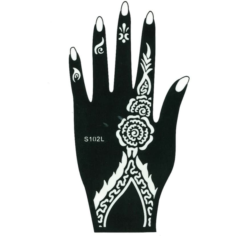 Henna Tattoo Schablone Kina Fußbemalung Dövme Hand Links Mehndi