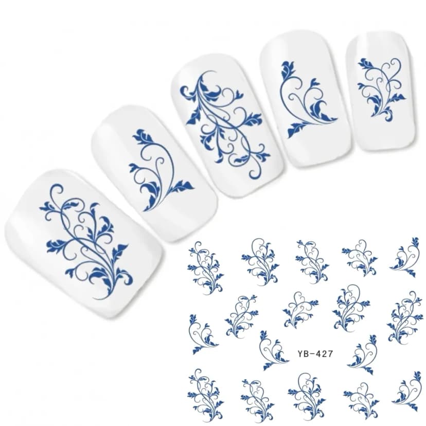 Nail Art Aufkleber Ornamente Blumen Nagel Sticker Flower Fuß Nägel Water Decal