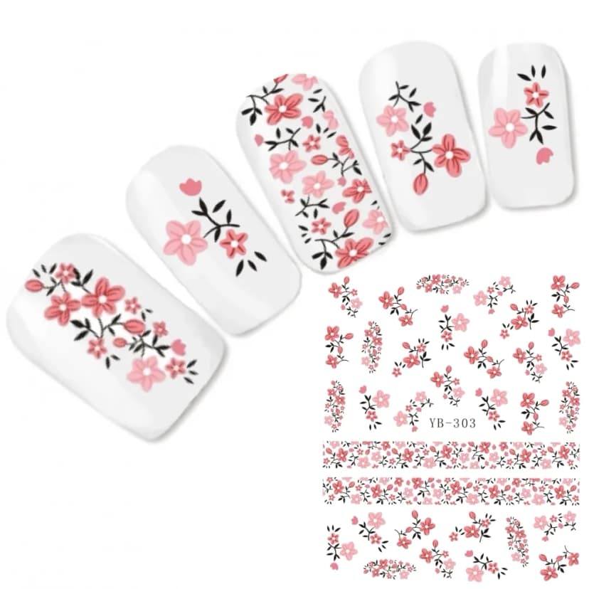 Tattoo Nail Art Flower Aufkleber Blume Nagel Fuß Sticker Water Decal Neu!