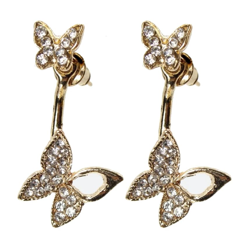 Ohrringe Schmetterling Strass Ohrstecker earrings