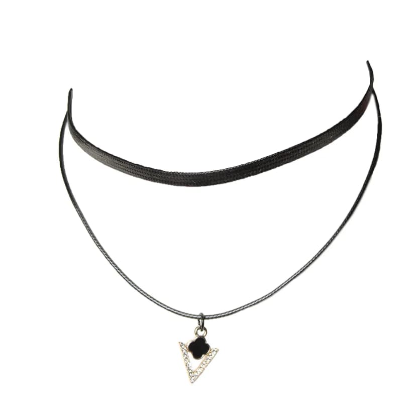 Choker Kropfband mit Strass Design Anhänger