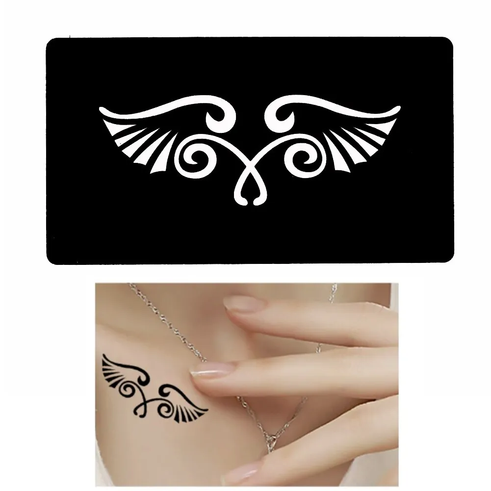 Henna Tattoo Schablone Airbrush Stencil Dövme Selbstklebend Flügel