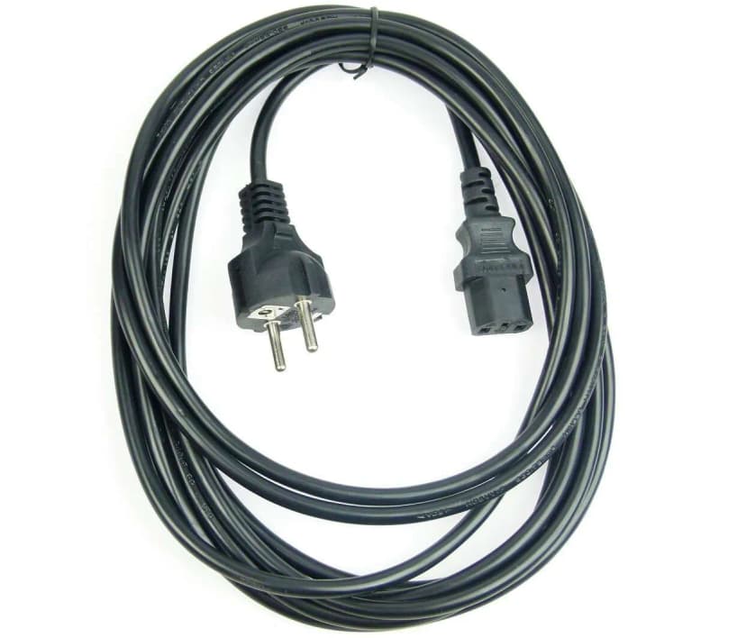 5 m Kaltgeräte Kabel Netzkabel Schuko schwarz Stromkabel Netz Strom C13