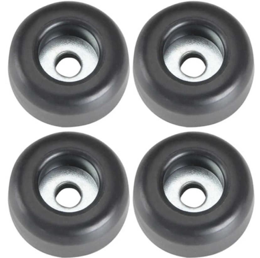 4 Gummifüße Ø 25 x 11 mm Stahleinlage Adam Hall 4900 Gerätefuß Möbelfüße Gummi