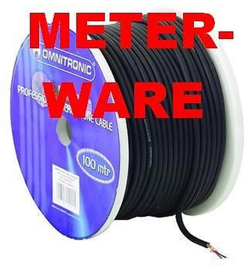 1,90€/m OMNITRONIC Studio-Mikrofonkabel Meterware SCHWARZ 2 x 0,22 mm² DMX-Kabel