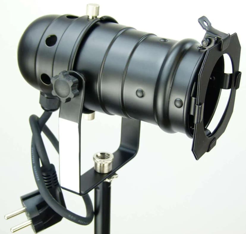 PAR 20 Disco Spot Schwarz mit E27 Fassung Stecker Rahmen, Scheinwerfer Spotlight