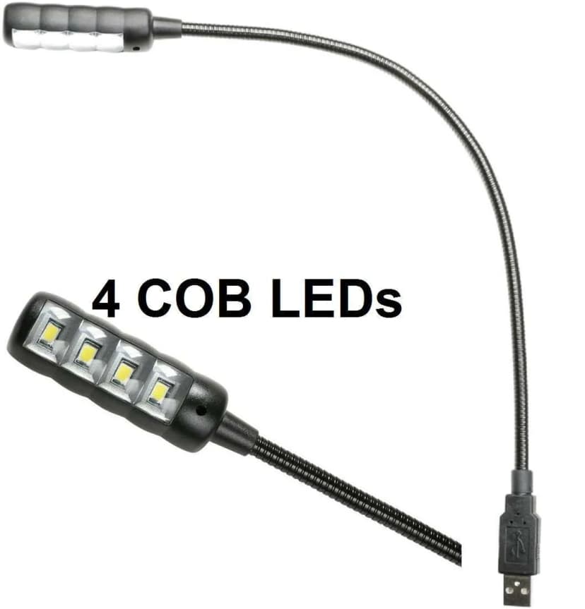 Ultrahelle USB LED Leselampe mit COB LEDs Schwanenhalslampe Lampe Licht Leuchte