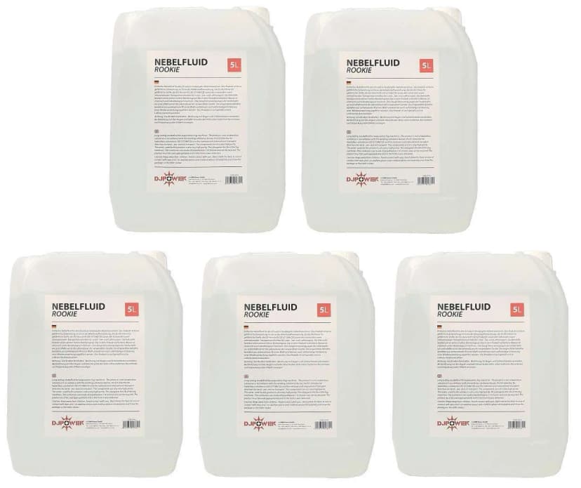 25 Liter (2,32€/l) ROOKIE PROFI Nebel Fluid Flüssigkeit Smoke Fluid von DJ Power