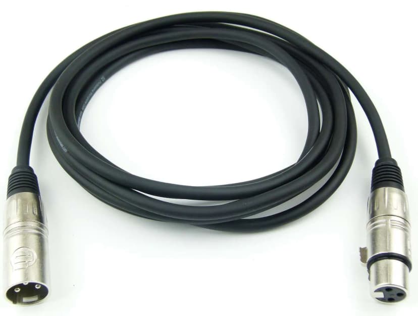 3 m PROFI Mikrofonkabel ADAM HALL K3MMF0300 schwarz XLR 3 pol DMX Mikrofon Kabel