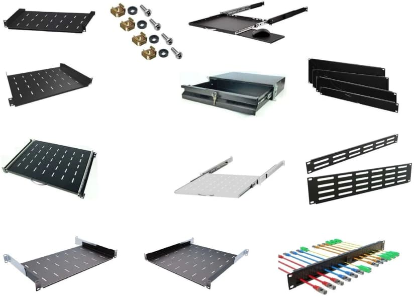Netzwerk Server Schrank Blende Lüftung Ablage Schublade Fach Boden Front Platte