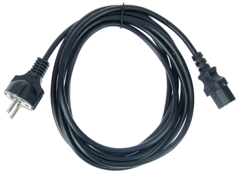 3 m Netzkabel Kaltgerätekabel schwarz Schuko Kaltgeräte Strom Kabel C13