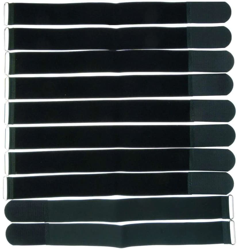 10 x Kabelklettband 50 cm x 50 mm schwarz Klettband Klett Kabel Binder Band Öse