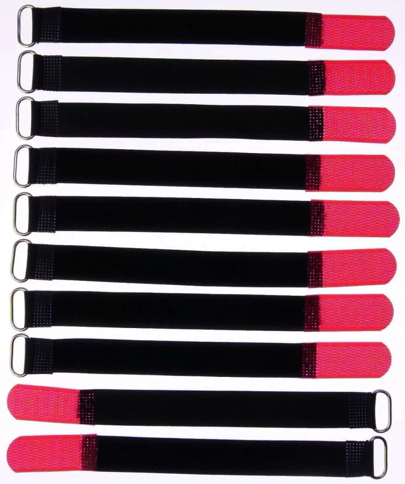 10x Klettbänder Kabelklett 200 x 20mm rot Kabel Klett Band Kabelbinder Klettband