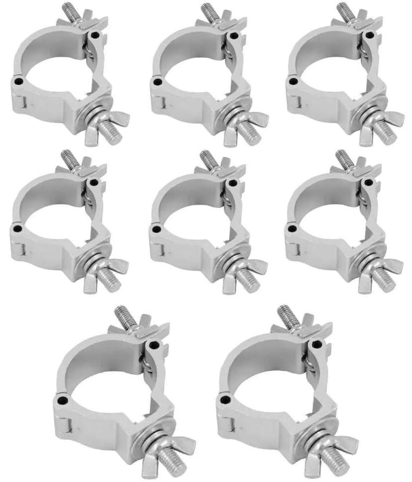 8x EUROLITE 150 kg Half Coupler 30 mm breit Aufnehmer Schelle 50 mm Rohr TPC-10