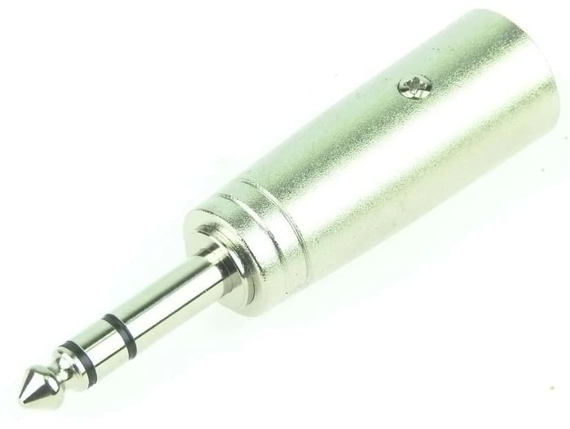 ADAM HALL Adapter XLR Stecker male auf 6,3 mm Klinke TRS stereo Audio Verbinder