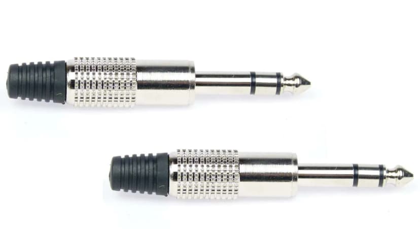 2 x Stereo Klinkenstecker 6,3 mm Klinke Kabel Stecker Metall Neutrik kompatibel