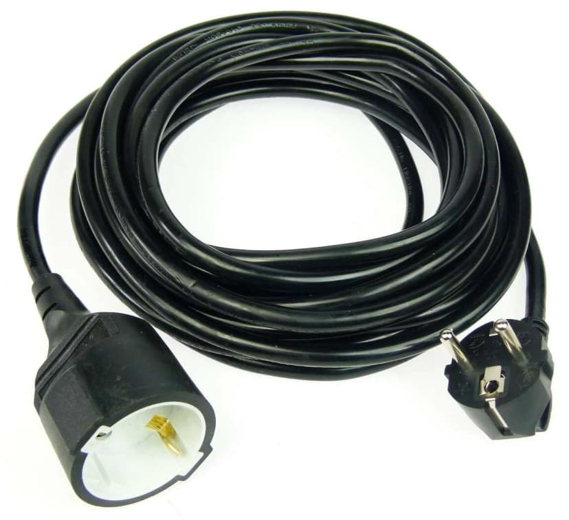 7,5 m Verlängerungskabel Schukokabel Stromkabel H05VV-F schwarz 3x1,5mm² 7,5m