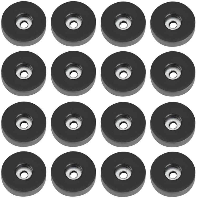 16 Gummifüße Ø 38 x 10 mm Stahleinlage Adam Hall 4906 Gerätefuß Möbelfüße Gummi