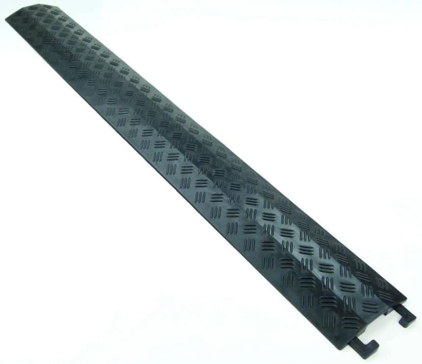 1 Kanal Büro Kabelbrücke schwarz Kabelkanal Überfahrschutz Kabelschutz Rampe PVC