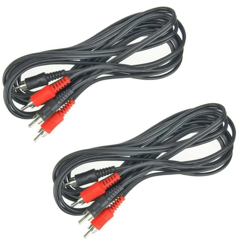 2x 3 m Cinchkabel Stereo Verbindungskabel Audio HiFi Kabel - Cinch Chinch RCA