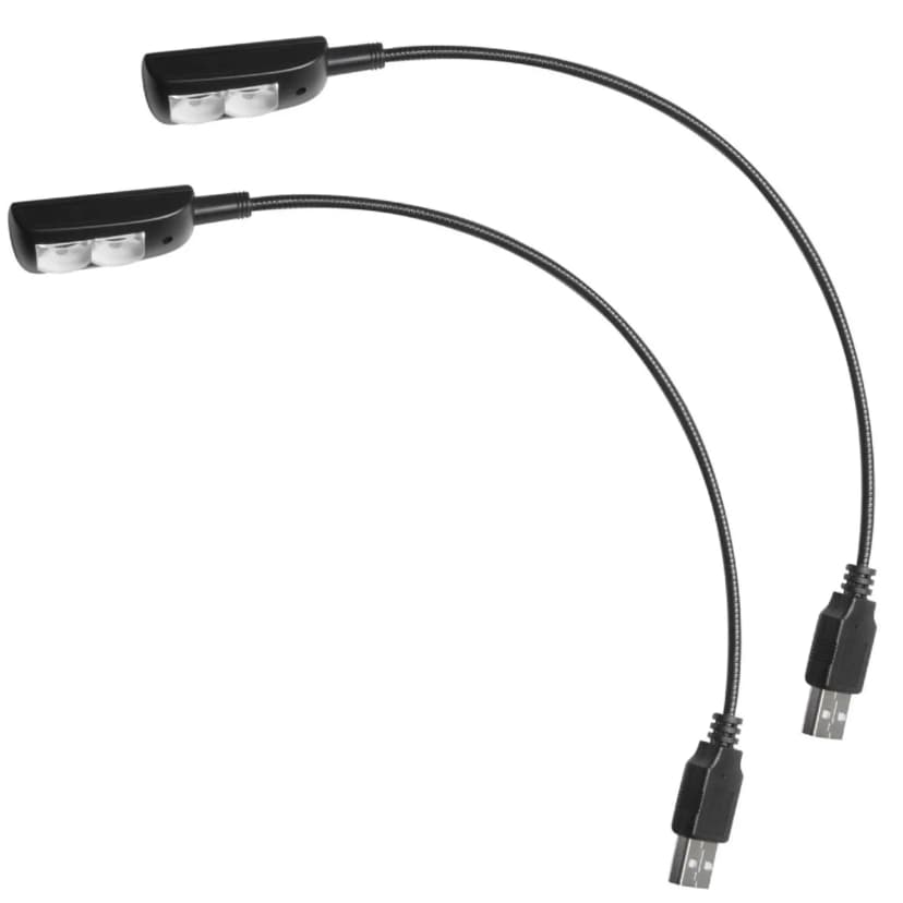 2x LED USB Mixerlampe Notebook Laptop Licht Leuchte Lampe Schwanenhalslampe