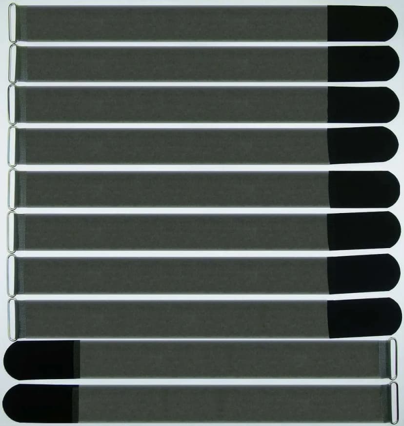 10x Klettband Kabelbinder FK 50 cm x 50mm schwarz Klettbänder Kabelklett mit Öse