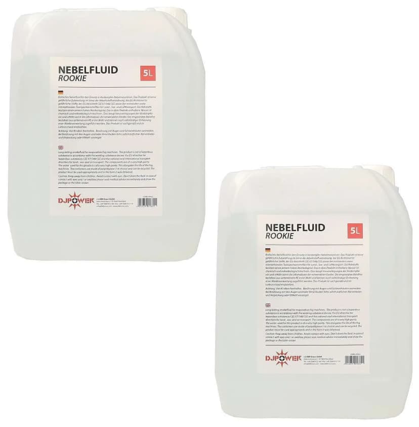 (2,70€/l) ROOKIE 10 Liter PROFI Nebel Fluid Flüssigkeit Smoke Fluid von DJPower