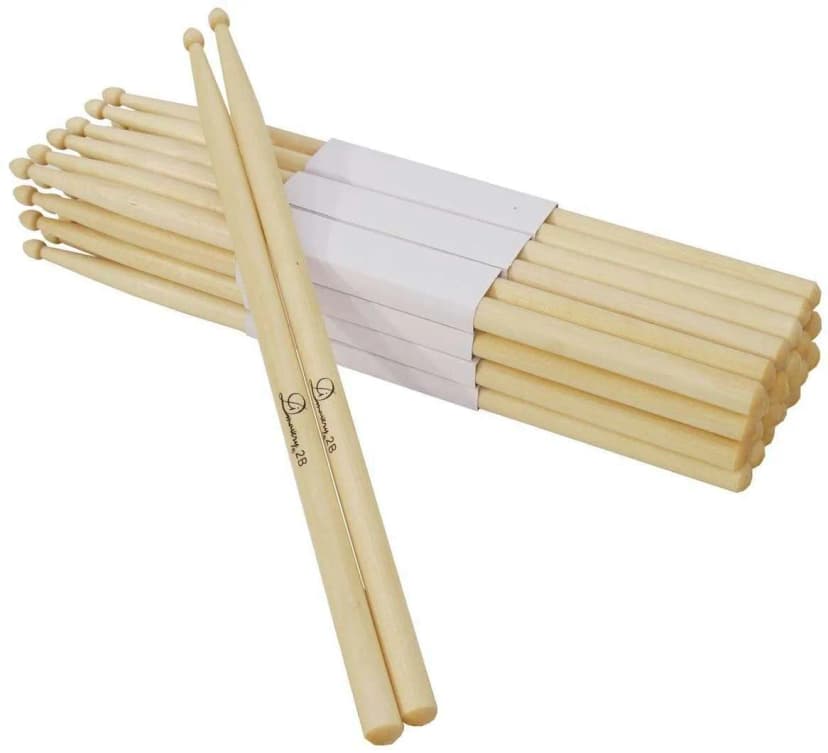 4 Paar DIMAVERY DDS-2B Drumsticks, Ahorn Maple Drum-Stick Schlagzeug Trommel