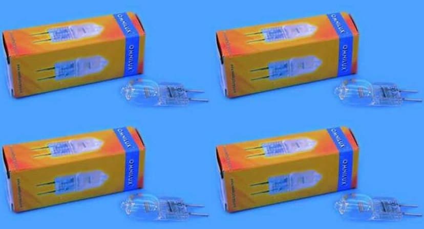 4 Stück 12V 100Watt G-6,35 2000h halogen Studio Stiftsockel Lampe OMNILUX FCR