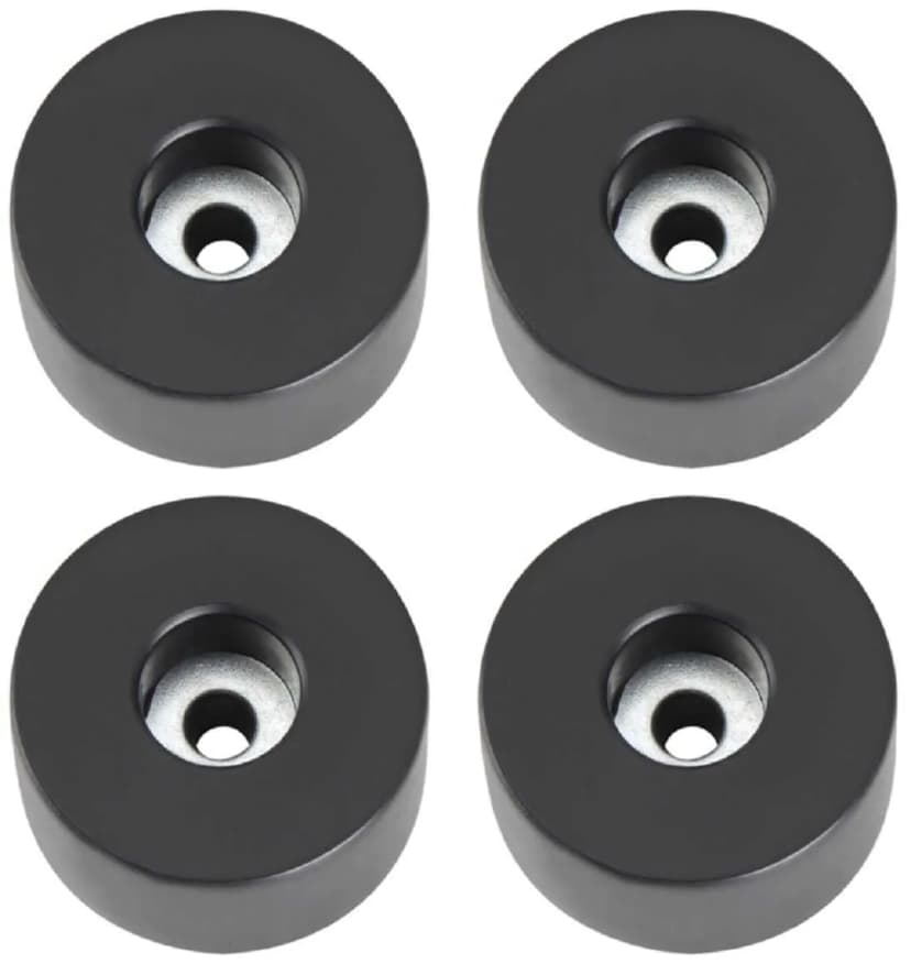 4 Gummifüße Ø 38 x 20 mm Stahleinlage Adam Hall 4909 Gerätefuß Möbelfüße Gummi