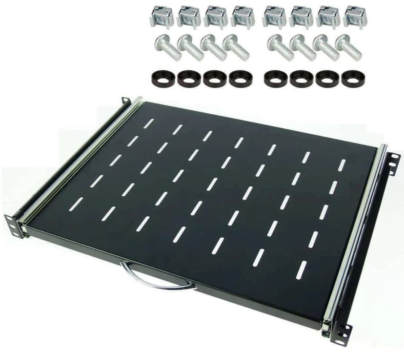 1 HE PROFI ausziehbare Tastatur Rackablage 35 cm tief Fachboden Trägereinschub