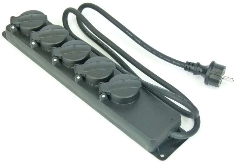 5 fach Aussen Outdoor Steckdosenleiste Mehrfachsteckdose H07RN-F Mehrfachstecker