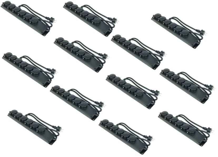 10x 6-fach Schuko Mehrfachsteckdose IP44 Aussen H07RN-F 3 x 1,5 Steckdosenleiste