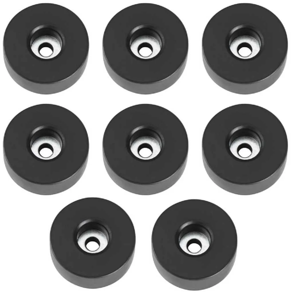 8 Gummifüße Ø 38 x 15 mm Stahleinlage Adam Hall 4907 Gerätefuß Möbelfüße Gummi