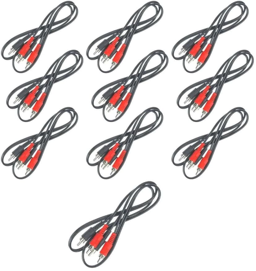 10x 1 m Cinchkabel STEREO Verbindungskabel Audio HiFi Kabel Cinch Chinch RCA