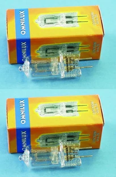 2er Set 120V 300W Gx-6,35 Stiftsockel-Lampe Studiolampe G-6,35 75h NEU