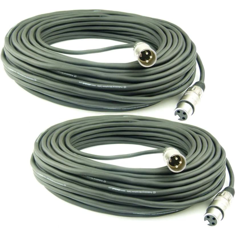 2x 30 m Mikrofonkabel 3 pol XLR DMX Adam Hall Mikrofon Kabel Neutrik kompatibel