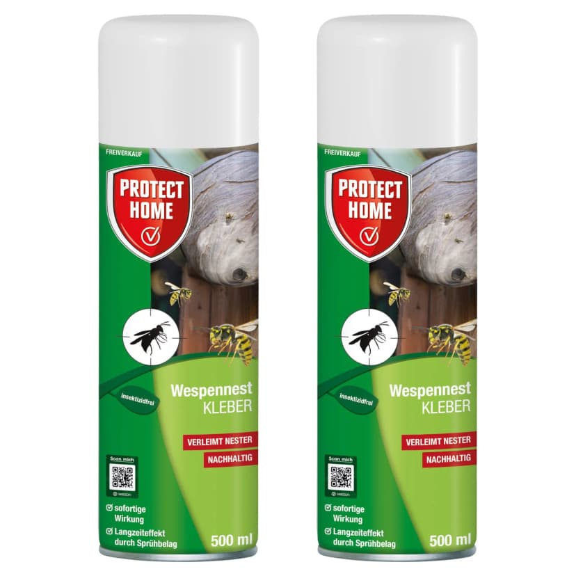 Protect Home Wespennest Kleber 2x 500 ml verschließt Wespen-Nest Eingänge Wespe