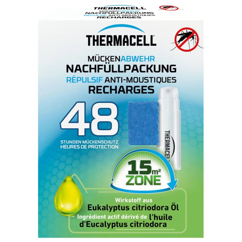 Thermacell Mückenabwehr Nachfüllpackung 48 Stunden, Mückenschutz Mücken Abwehr