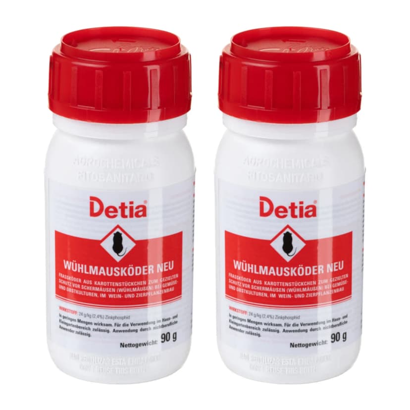 Detia Wühlmausköder Neu 2x 90 g Schermaus Wühlmaus bekämpfen Wühlmausabwehr