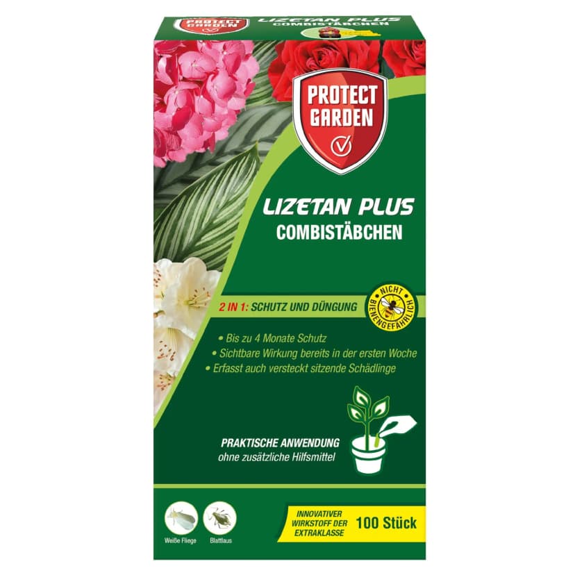 Protect Garden Lizetan Plus Combistäbchen 100 Stück Blattläuse, Weiße Fliege