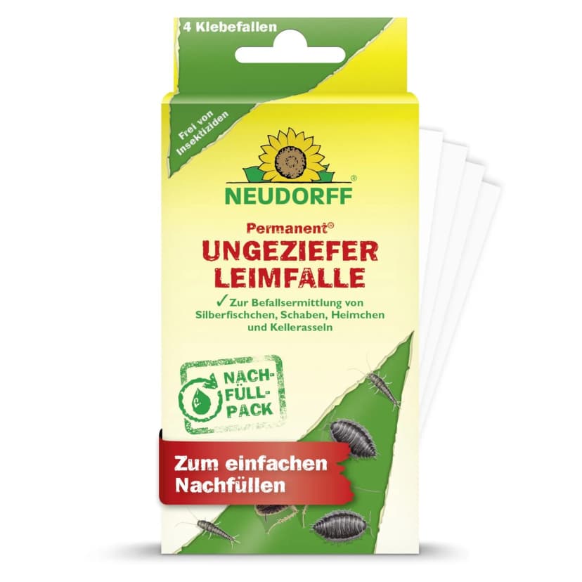 Neudorff Permanent Ubgeziefer Leimfalle Nachfüllpack 4 Stück Klebeboden Schaben
