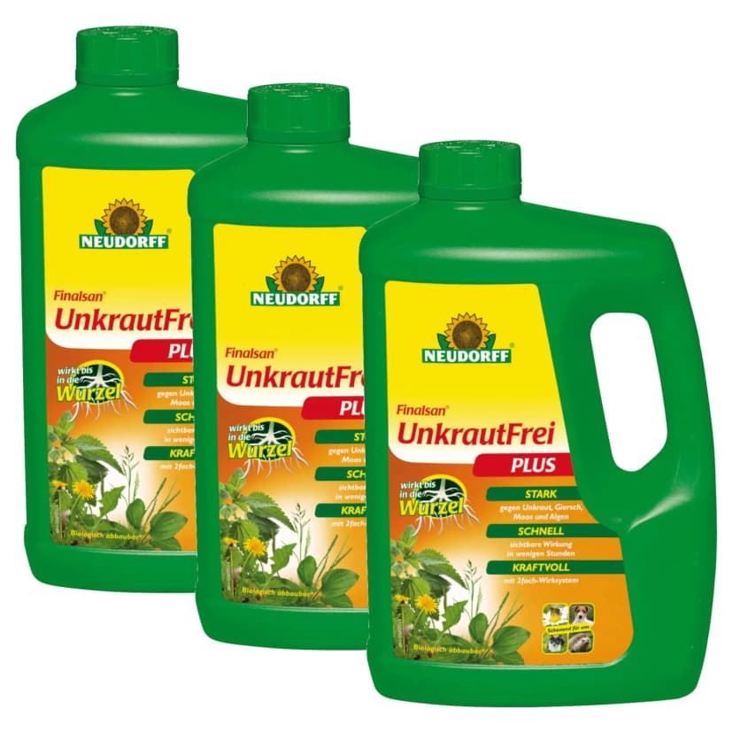 NEUDORFF Finalsan UnkrautFrei Plus 3x 2 L Unkrautvernichter Konzentrat Giersch
