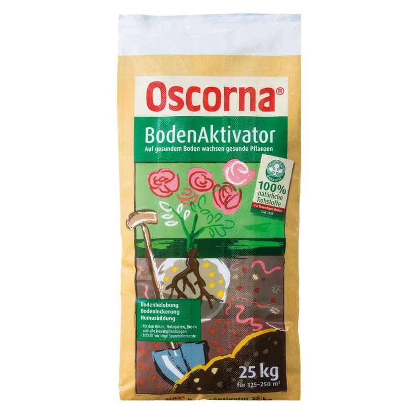 Oscorna - BodenAktivator 25 kg - Boden Aktivator Rasen Gemüsebeete Zierpflanzen