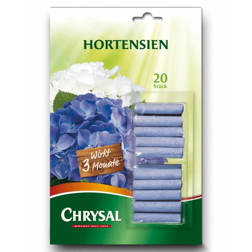 Chrysal Hortensien Düngestäbchen - 20 Stück Dünger-Stäbchen mineralisch Langzeit