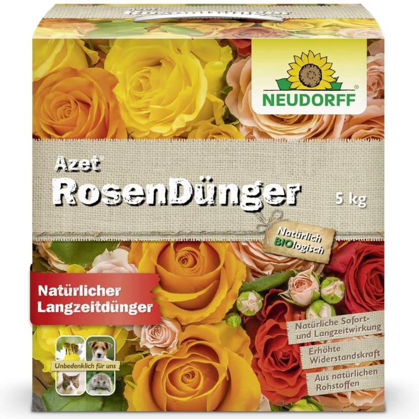 NEUDORFF Azet RosenDünger 5 kg - organischer Rosen-Dünger Staudendünger Stauden