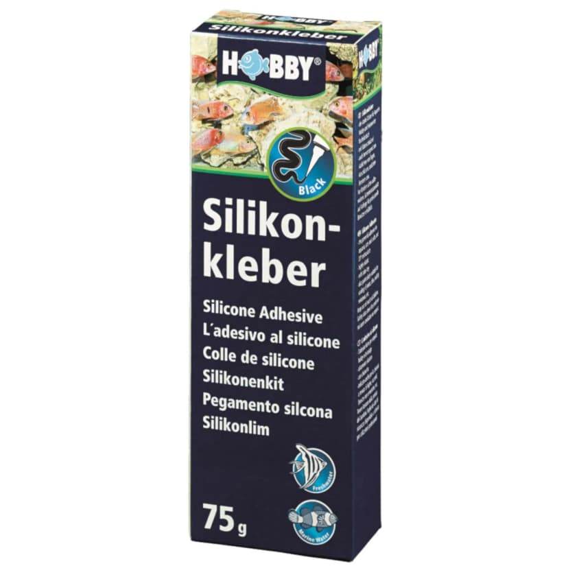 Hobby Silikonkleber, schwarz 75 g - Kleber Silikon Aquarium Terrarium abdichten