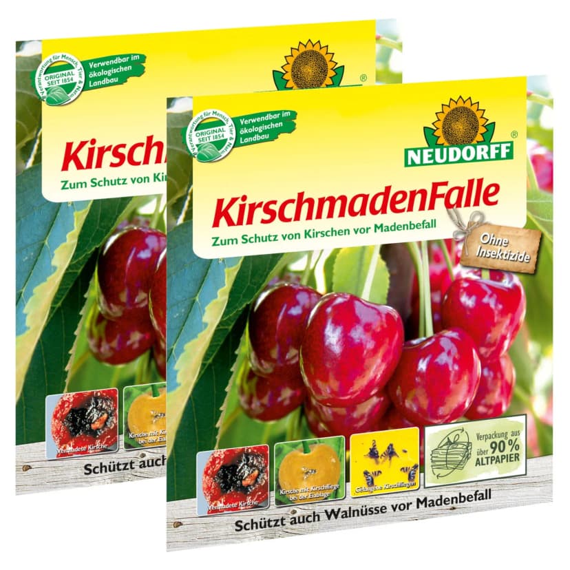Neudorff KirschmadenFalle 2x 7 Stück - Kirschmaden Falle Kirschbaum Obstbaum